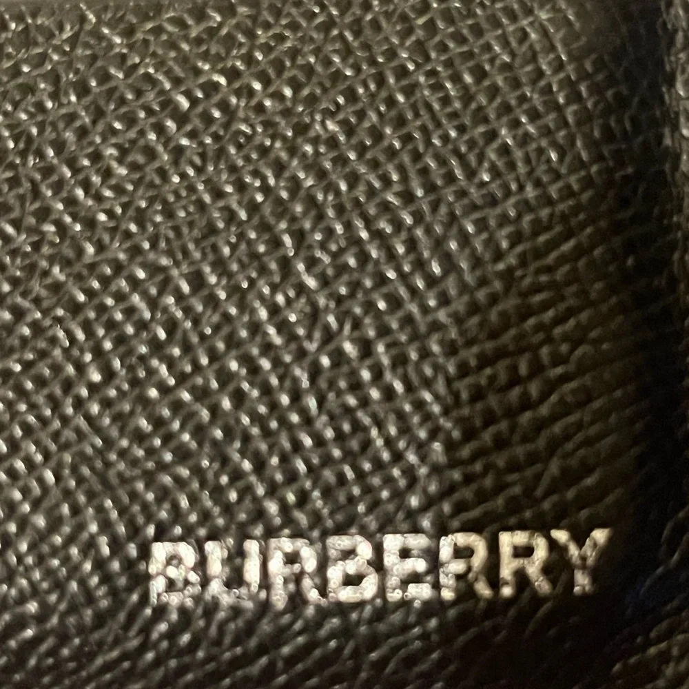 Burberry Black Textured Leather Card Holder unisex